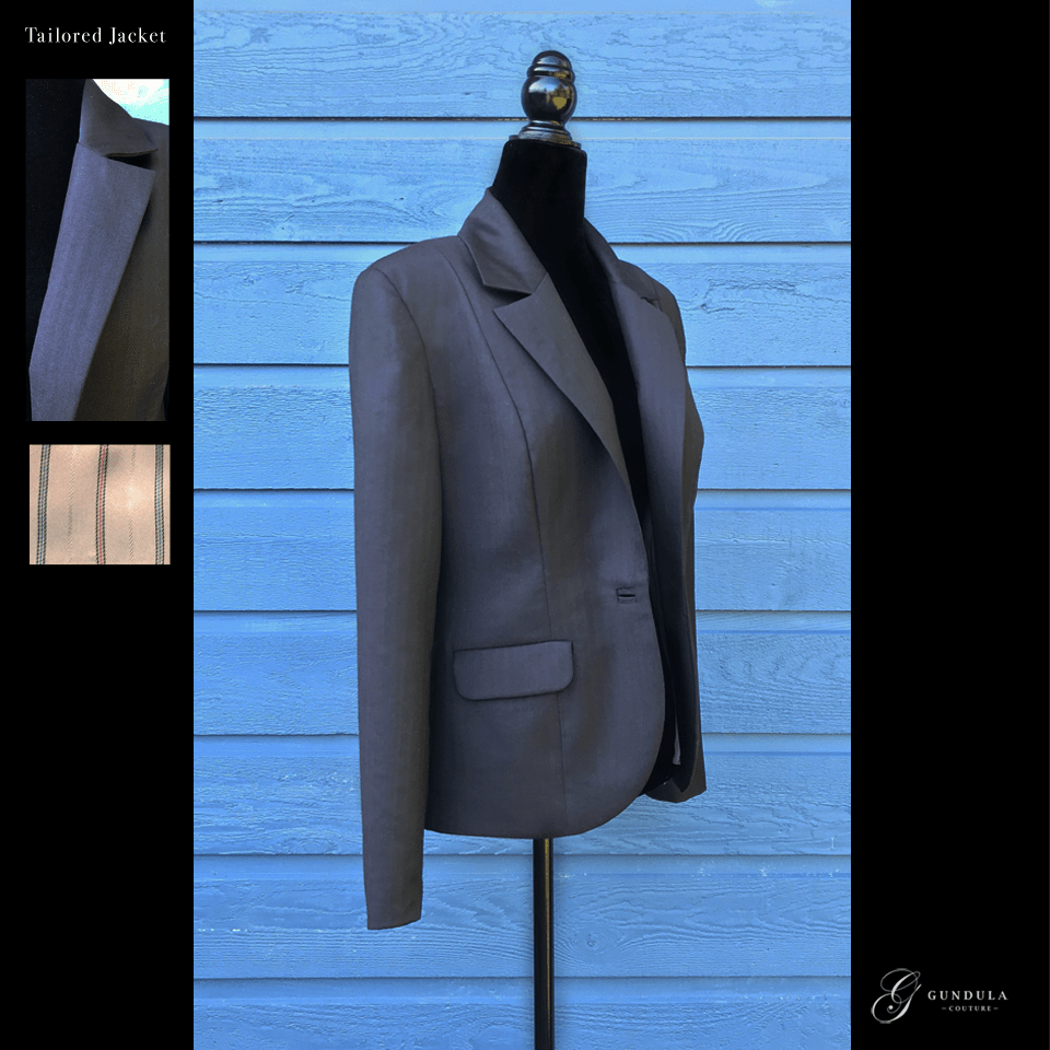 An image of a taiolred jacket by Gundula Couture.